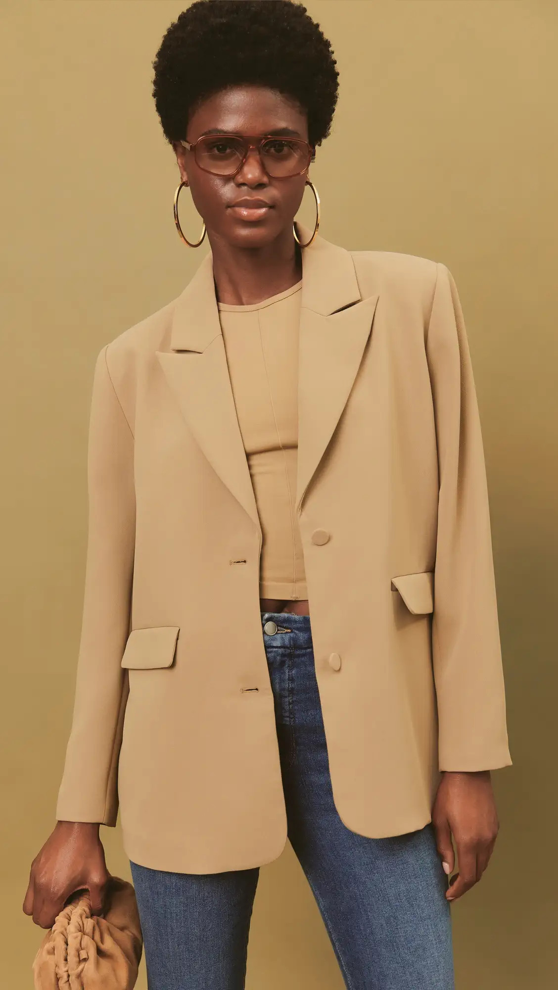 Good American Luxe Suiting Boyfriend Blazer | Shopbop | Shopbop