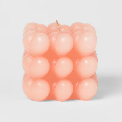 15oz Heart Bubble Figural Candle Casual Pink - Threshold™ | Target