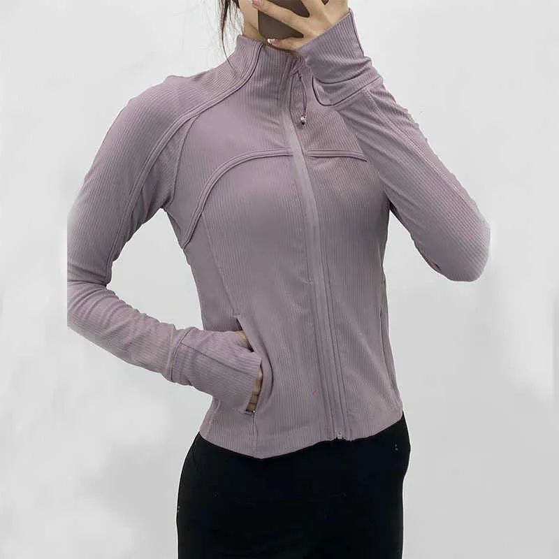 Yoga Outfits Long Sleeve Cropped Sports Jacket LU-38 Women Zip Fitness Winter Warm Gym Top Active... | DHGate