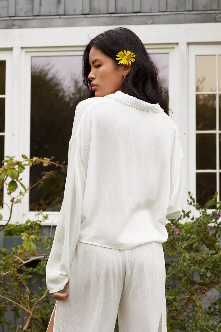 Crinkle Button Down Tie Front Cover Up Shirt | Nasty Gal UK (+IE)