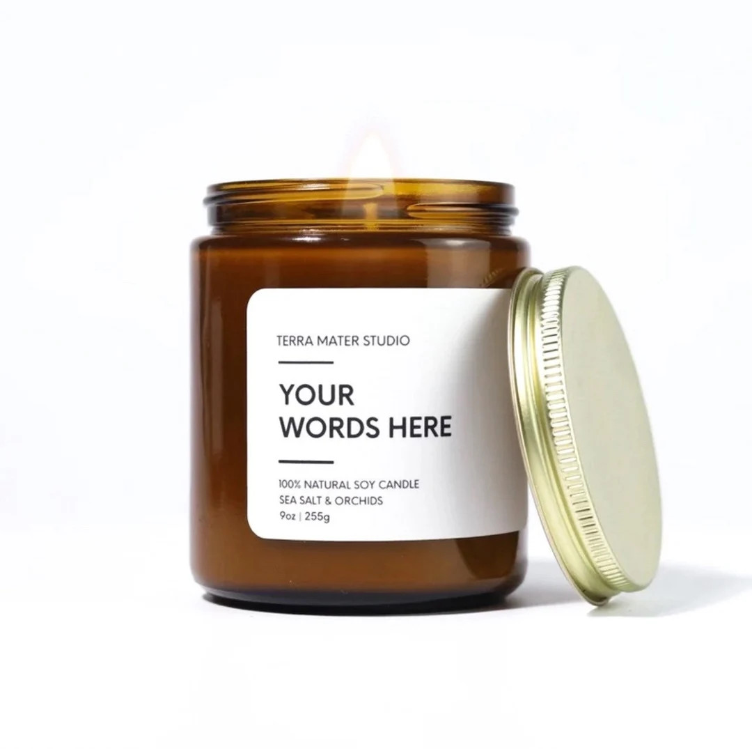 Personalized Candle Label | Custom Candle Label | Scented Candle with Message | Soy Candles | Cus... | Etsy (US)