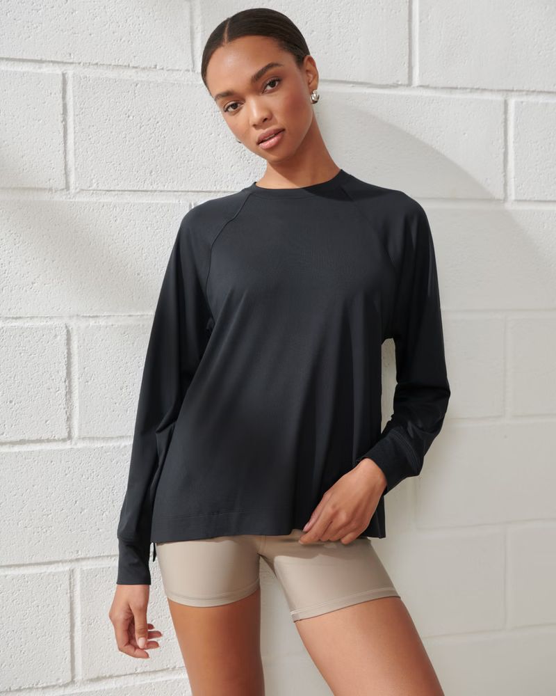 Women's YPB powerSOFT Long-Sleeve Easy Tee | Women's Active | Abercrombie.com | Abercrombie & Fitch (US)