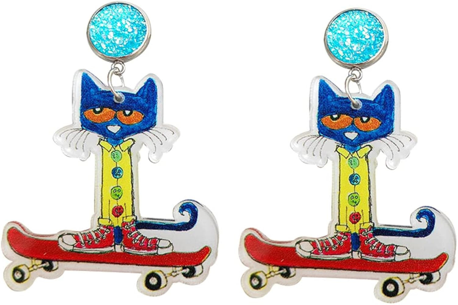 Funny Acrylic Teacher Student Animal Drop Dangle Earrings Cat Dog Elephant for Teachers, Educator... | Amazon (US)