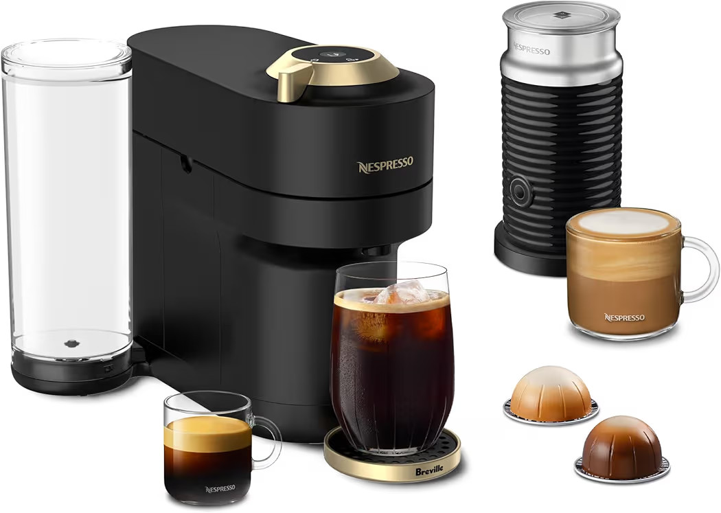 Nespresso Festive Vertuo Pop+ Deluxe Coffee and Espresso Maker by Breville with Milk Frother, Mat... | Amazon (US)