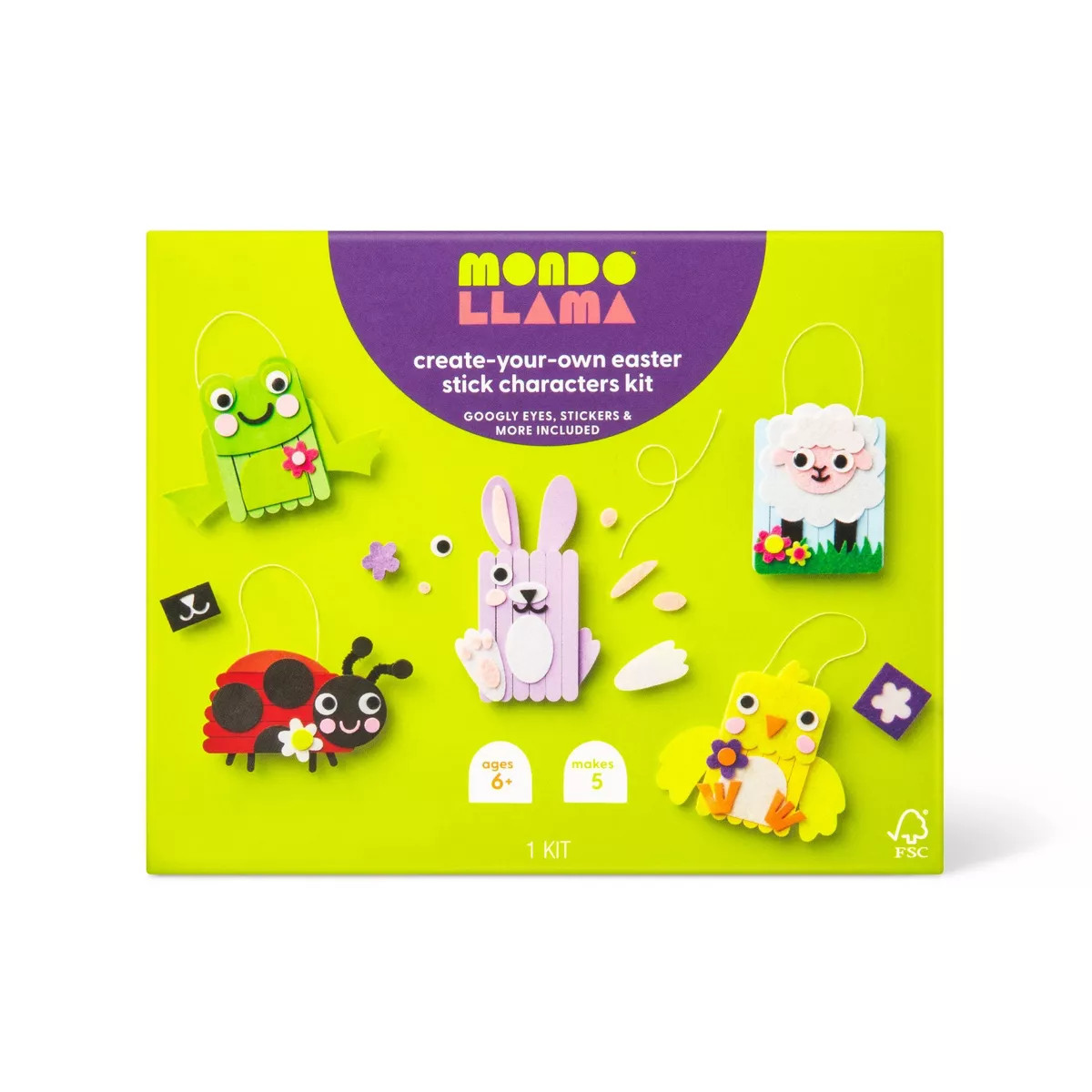 Create-Your-Own Easter Stick Characters Kit - Mondo Llama™ | Target