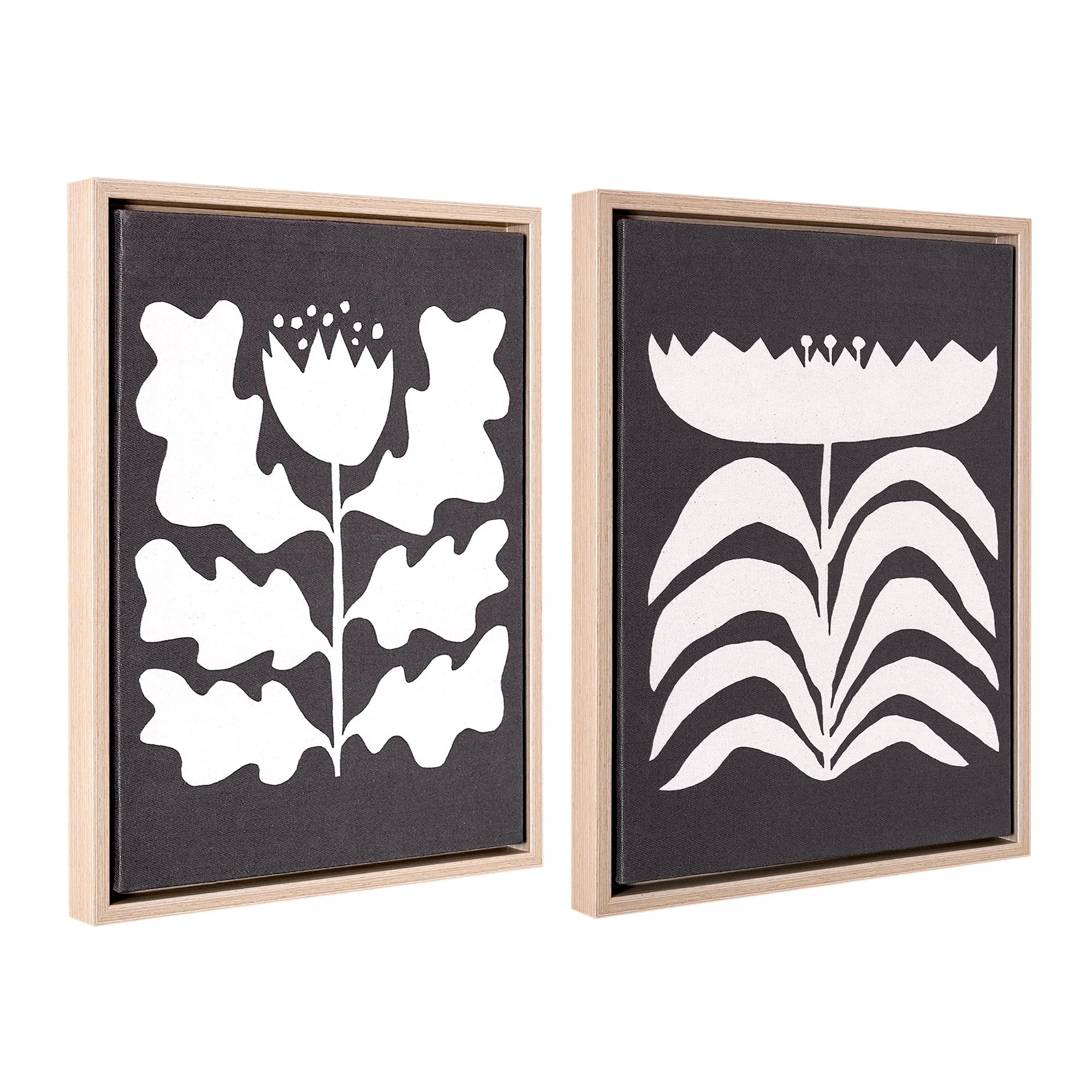 Beautiful Framed Graphic Flower Wall Decor, Set of 2 by Drew Barrymore 13.5" X 17.5" | Walmart (US)
