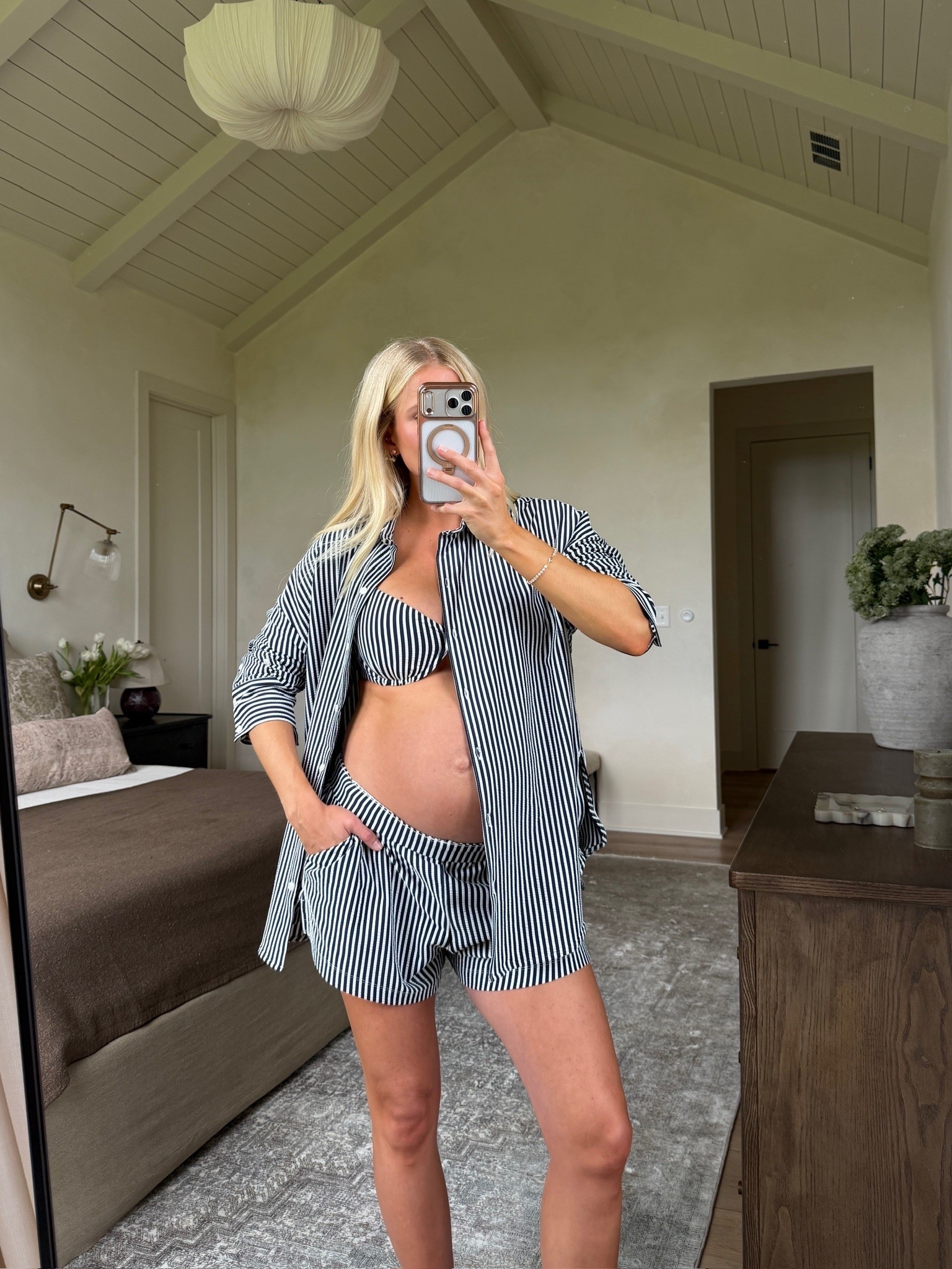 Code SHORTSAF for 15% off on top of their current sale! Wearing a large bikini top, med button up, large short (sized up in all for pregnancy), shoes are tts! #kathleenpost

Swimsuit outfit, swimwear, lake day outfit, boat day look, MDW outfit, bump friendly, maternity look

#LTKBump #LTKSwim #LTKSeasonal