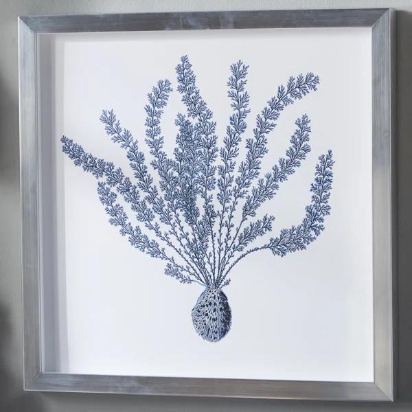 'Indigo Coral II' Shadow Box | Wayfair North America