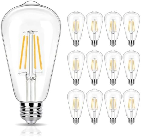 LED Light Bulbs 40 Watt Equivalent, 2700K Soft Warm Light Bulbs, 4W LED ST19 Edison Bulbs, 450LM,... | Amazon (US)
