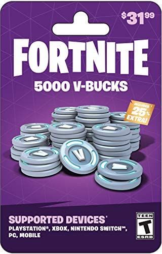 Fortnite V-Bucks Gift Card (redeem at Fortnite.com/vbuckscard) | Amazon (US)