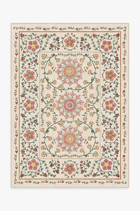 Suzani Coral Rug | Ruggable
