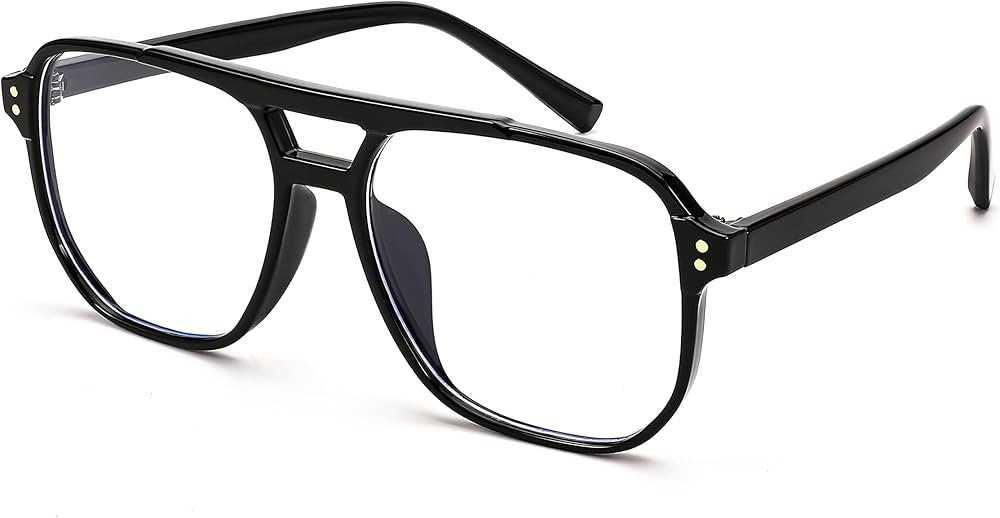 FEISEDY Blue Light Blocking Glasses Fake Nerd Clear Square Computer Lightweight Pilot Glasses Fra... | Amazon (US)