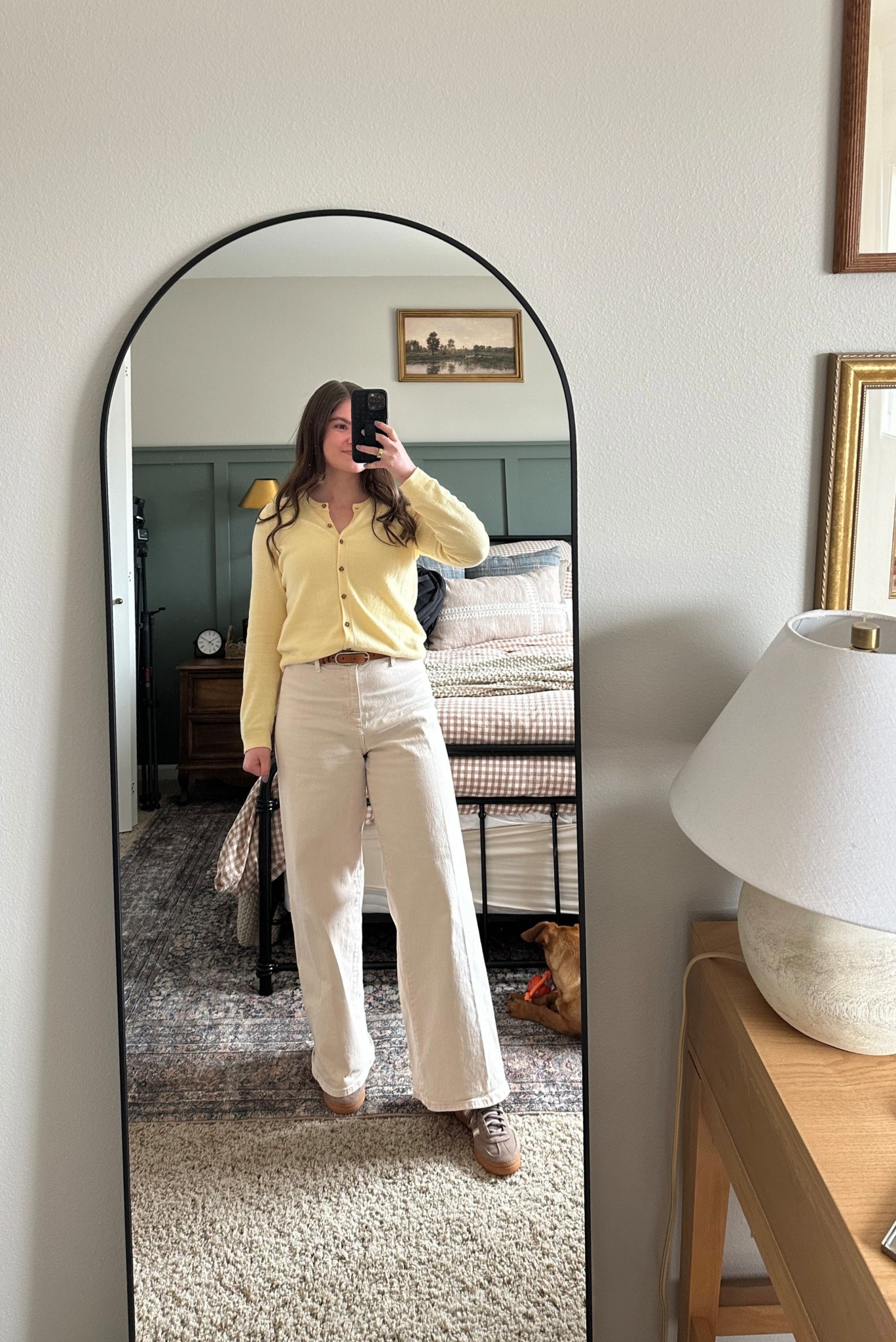 Spring outfit 

Butter yellow sweater, wide legged sailor pants, brown adidas, brown belt, teacher outfit 

#LTKWorkwear #LTKPetite #LTKootd