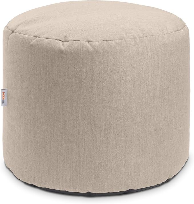 Jaxx Spring Outdoor Ottoman/Side Table, Premium Sunbrella, Flax | Amazon (US)