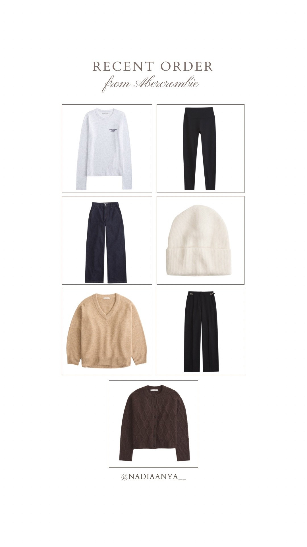 Recent order from abercrombie! 

#LTKjeans #LTKstyletip #LTKwinter