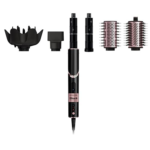 Shark HD440BK FlexStyle Air Styling & Drying System with Ultimate 6-Piece Accessory Pack of Auto-Wrap Curlers, Curl-Defining Diffuser, Oval Brush, Paddle Brush & Concentrator, Black + Storage Bag | Amazon (US)