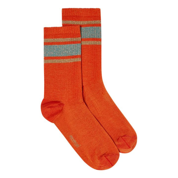 Chaussettes Matilda Rayures Sport | Terracotta | Smallable