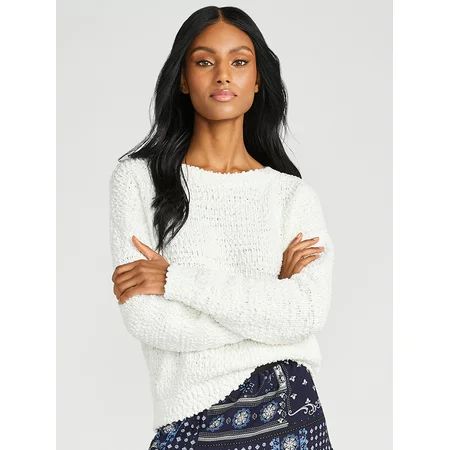 Scoop Crewneck Slouchy Sweater Women's | Walmart (US)