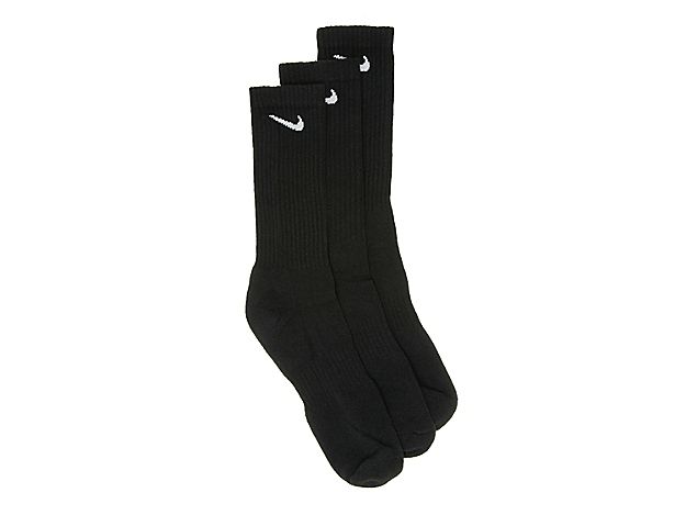 Nike Cotton Cushioned Crew Socks - 3 Pack - Men's - Black | DSW