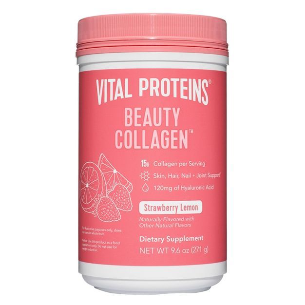 Vital Proteins Beauty Collagen Strawberry Lemon Dietary Supplements - 9.6oz | Target