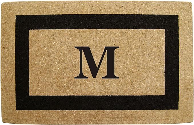 Heavy Duty 22" x 36" Coco Mat Black Single Picture Frame, Monogrammed M | Amazon (US)