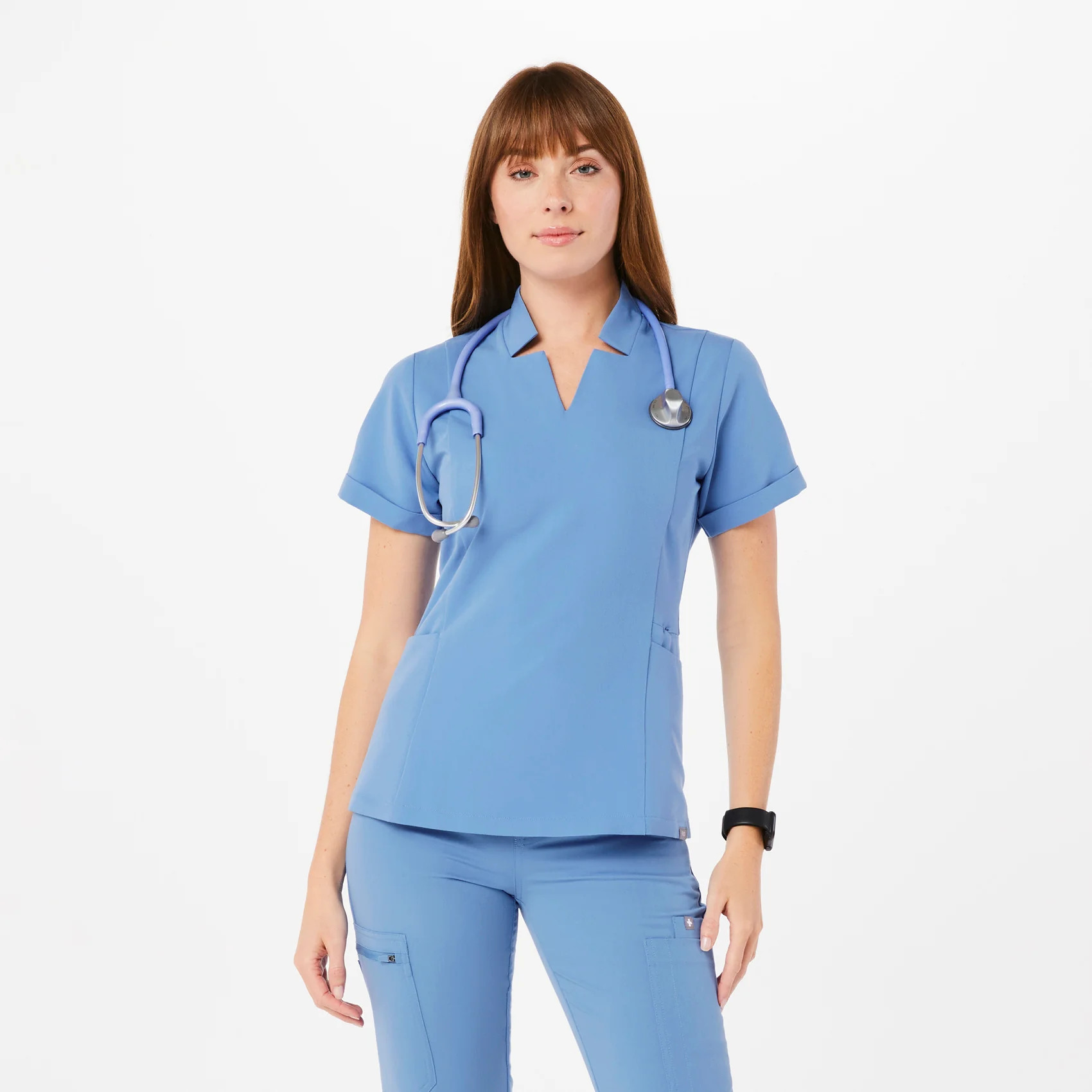 Women’s Inala Scrub Top  - Ceil Blue · FIGS | FIGS