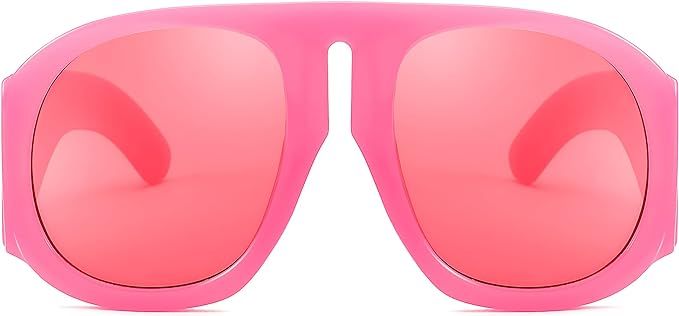 FEISEDY Oversized Fashion Sunglasses Women Men Retro Trendy 70s Avaitor Sunglasses Vintage Round ... | Amazon (US)