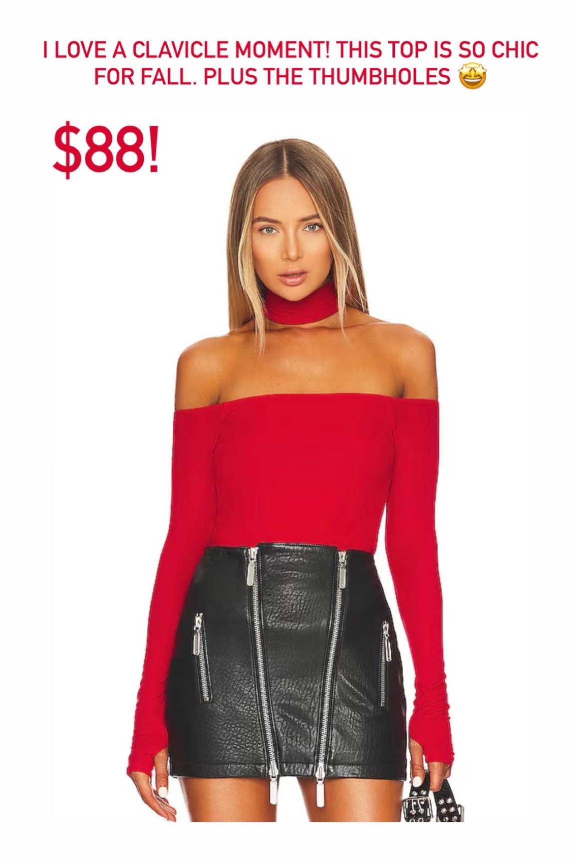 I love a clavicle moment. This top is so chic for fall; plus the thumbholes 🤩

Red tops, going out tops, red sweater, fall fashion, fall outfit, The Stylizt 



#LTKfindsunder100 #LTKSeasonal #LTKstyletip