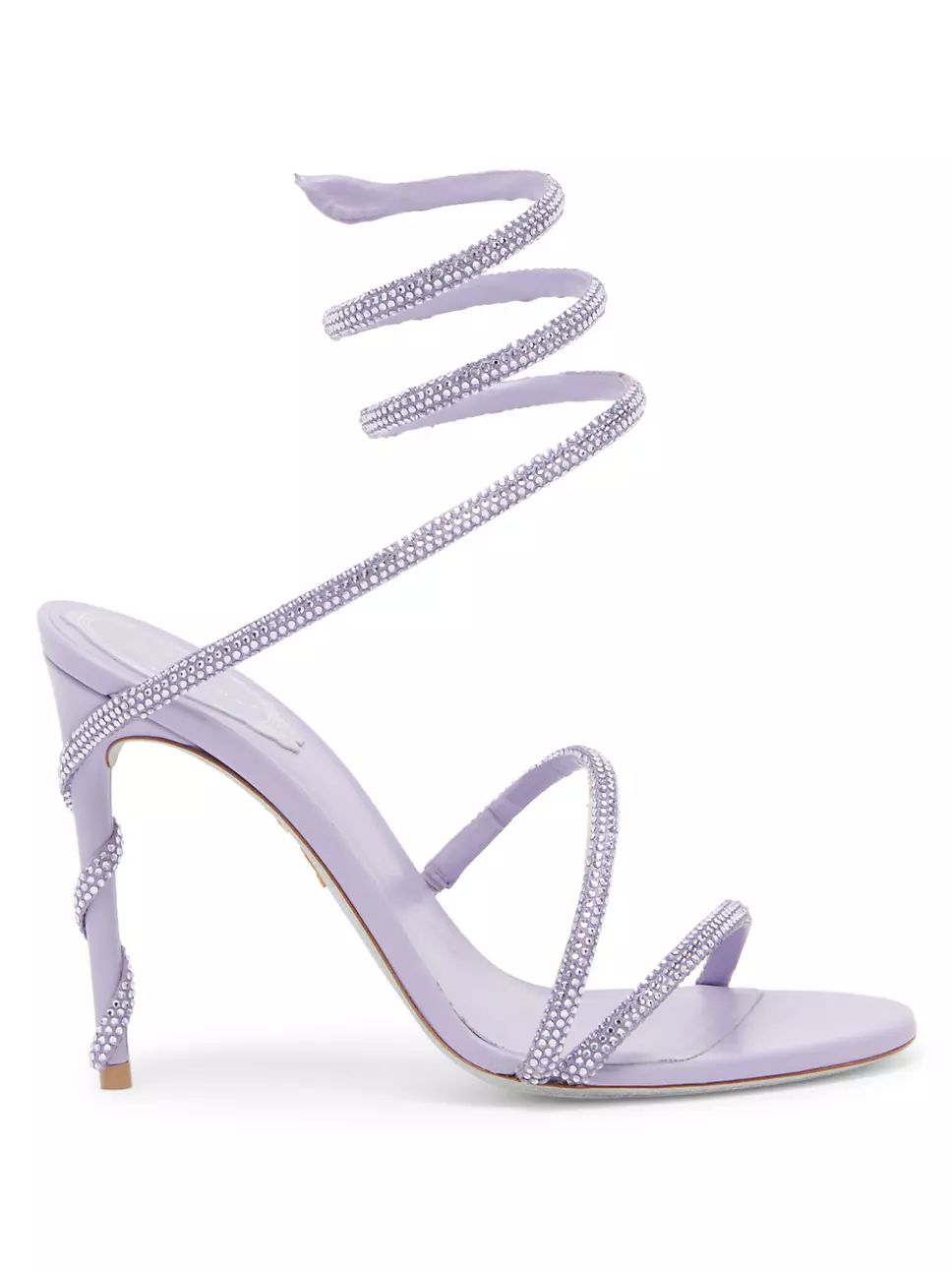 Margot Crystal-Embellished Satin Wrap Sandals | Saks Fifth Avenue