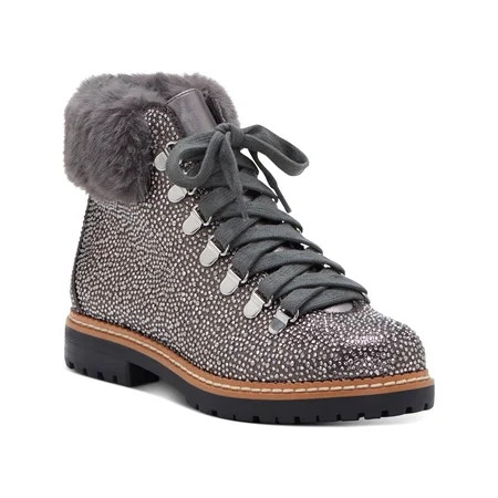 INC Womens Pravale 3 Embellished Metallic Lace-Up Boot | Walmart (US)