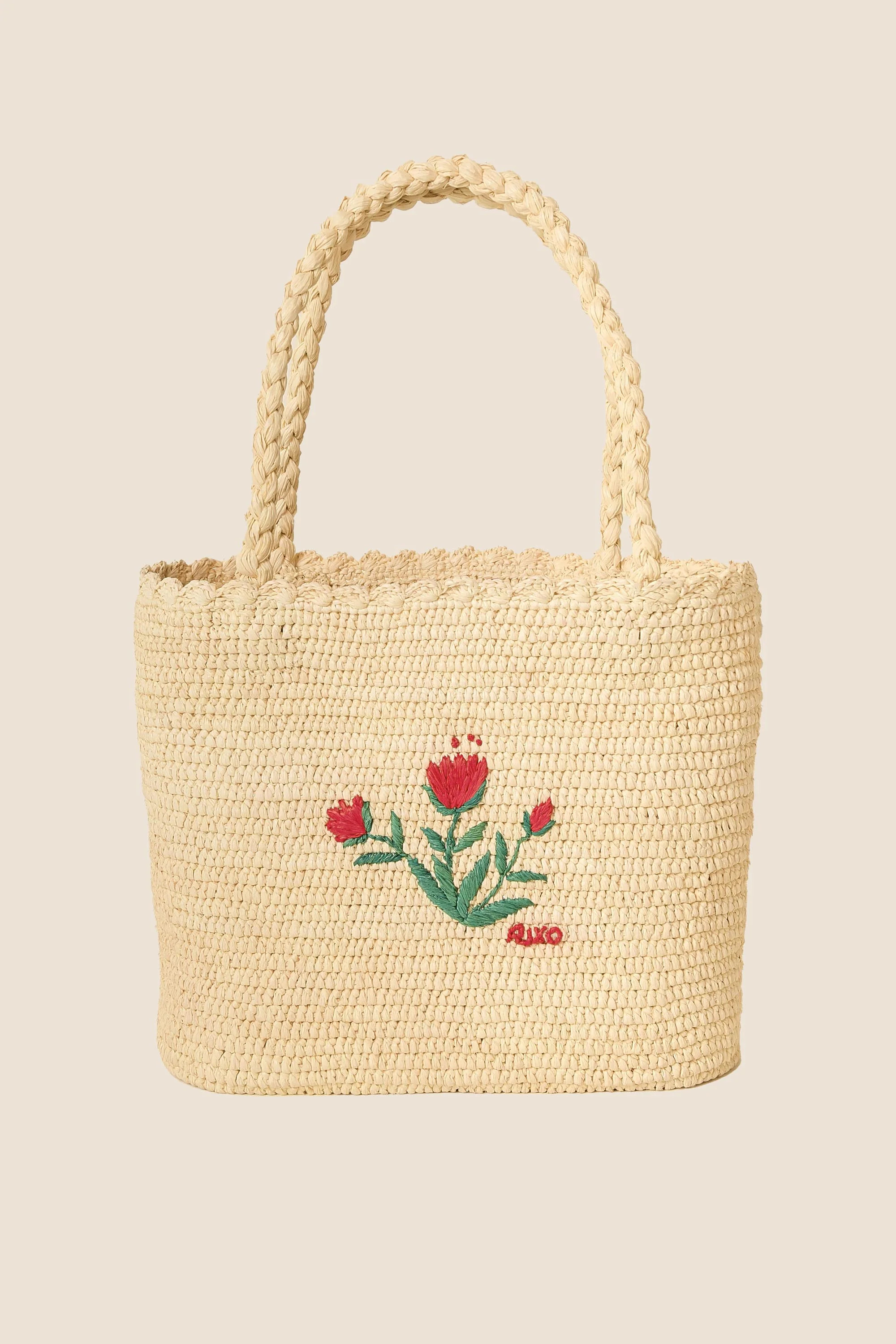 Nilani - Rose Floral Embroidery Natural | Rixo