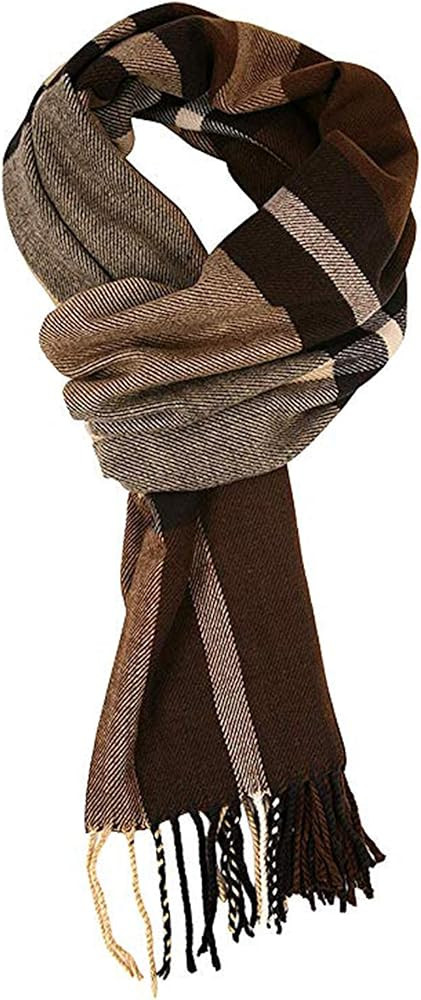 Runtlly Men's Winter Scarf Soft Classic Cashmere Feel Scarves Unisex | Amazon (US)