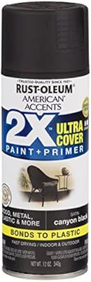 Rust-Oleum 327916 American Accents Spray Paint, 12 oz, Satin Canyon Black | Amazon (US)
