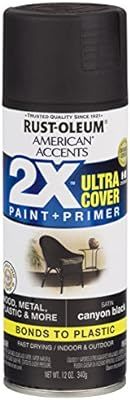 Rust-Oleum 327916 American Accents Spray Paint, 12 oz, Satin Canyon Black | Amazon (US)
