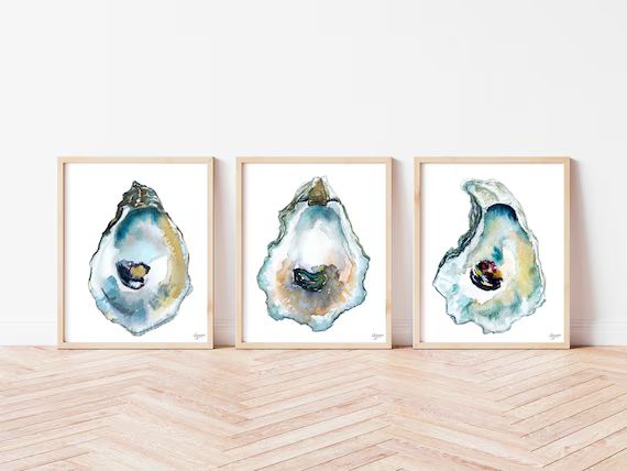 Art Print Set Oyster Painting Discounted Prints Gallery | Etsy | Etsy (US)