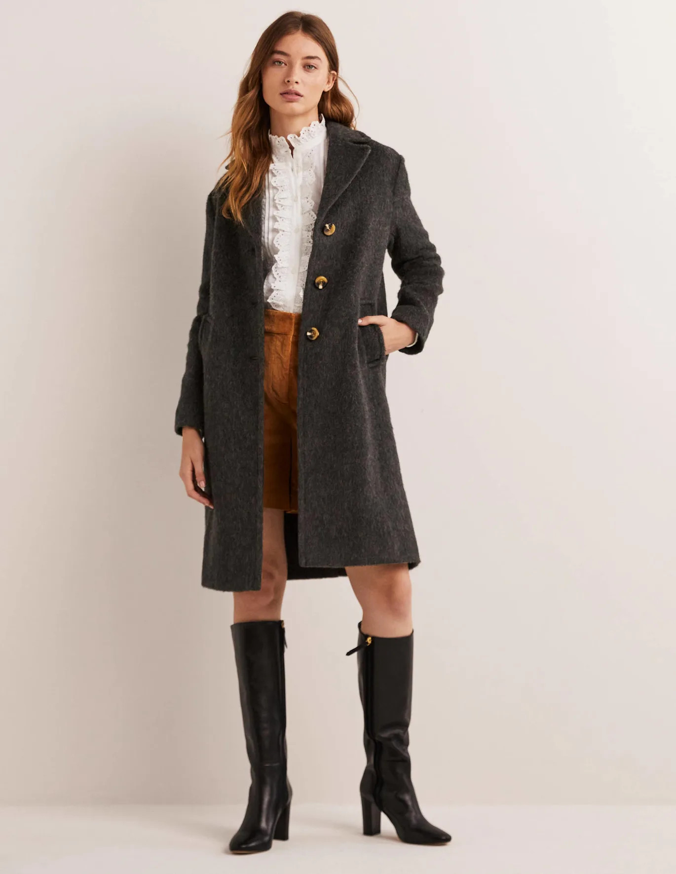 Drawn Wool Coat | Boden (US)