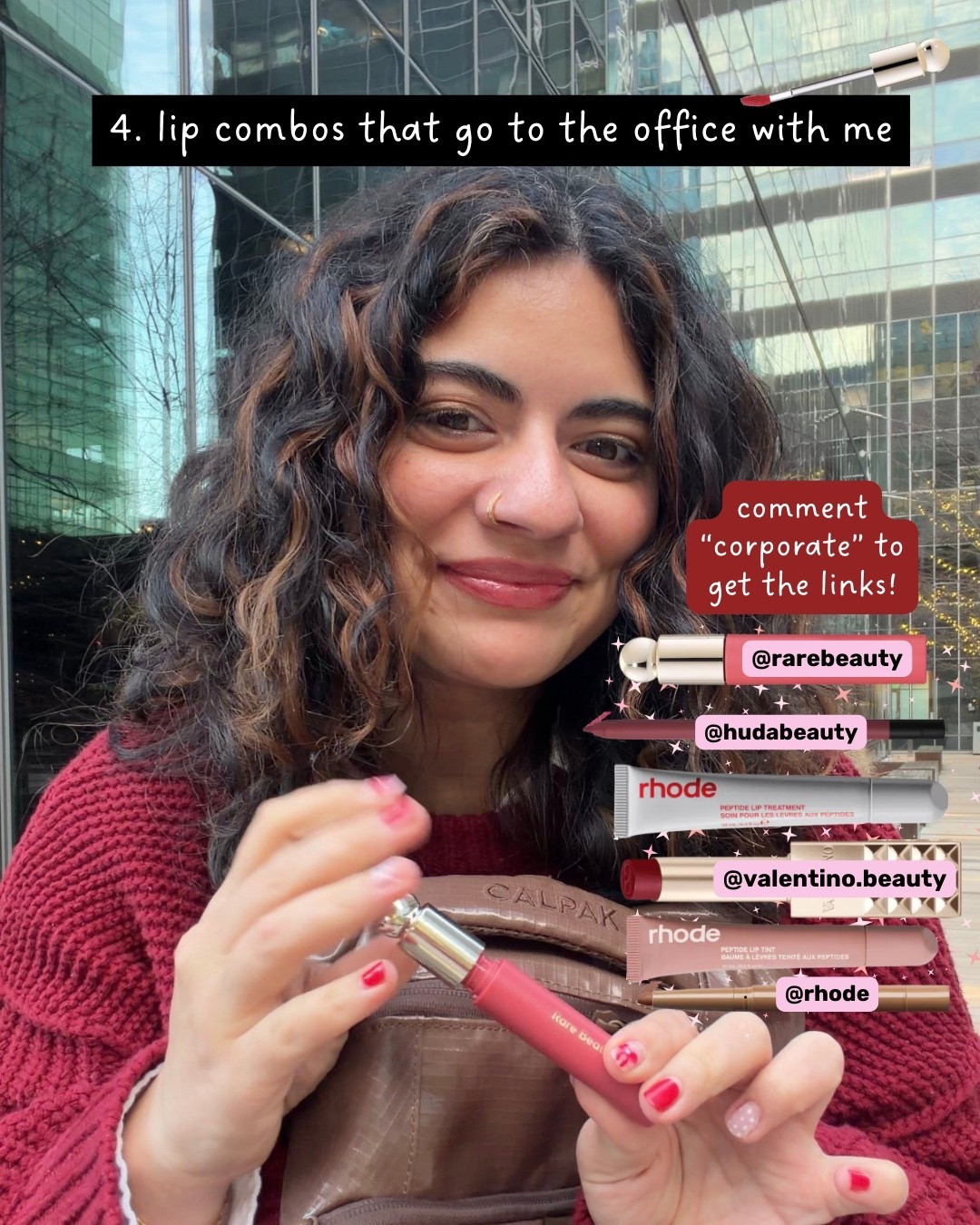 My go to lip combos for the office 

Huda beauty- rusty pink liner
Rare beauty - wonder stain 

#LTKselfcare #LTKgrwm #LTKWorkwear