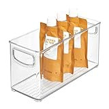 iDesign Linus BPA-Free Plastic Stackable Organizer Storage Bin with Handles for Kitchen, Pantry, Bat | Amazon (US)