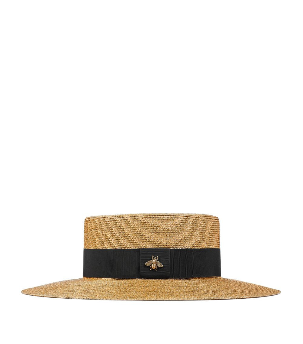 Bee-Embellished Boater Hat | Harrods