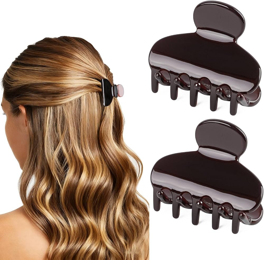 MAORULU 2 Pack Mini Acetate Hair Claw Clips \u2013 1.6 Inch Small Durable Hair Clips for Women & ... | Amazon (US)