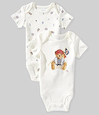 Ralph Lauren Baby Boys Cotton Short-Sleeve Polo Bodysuits 2-Pack - 9 Months | Dillard's