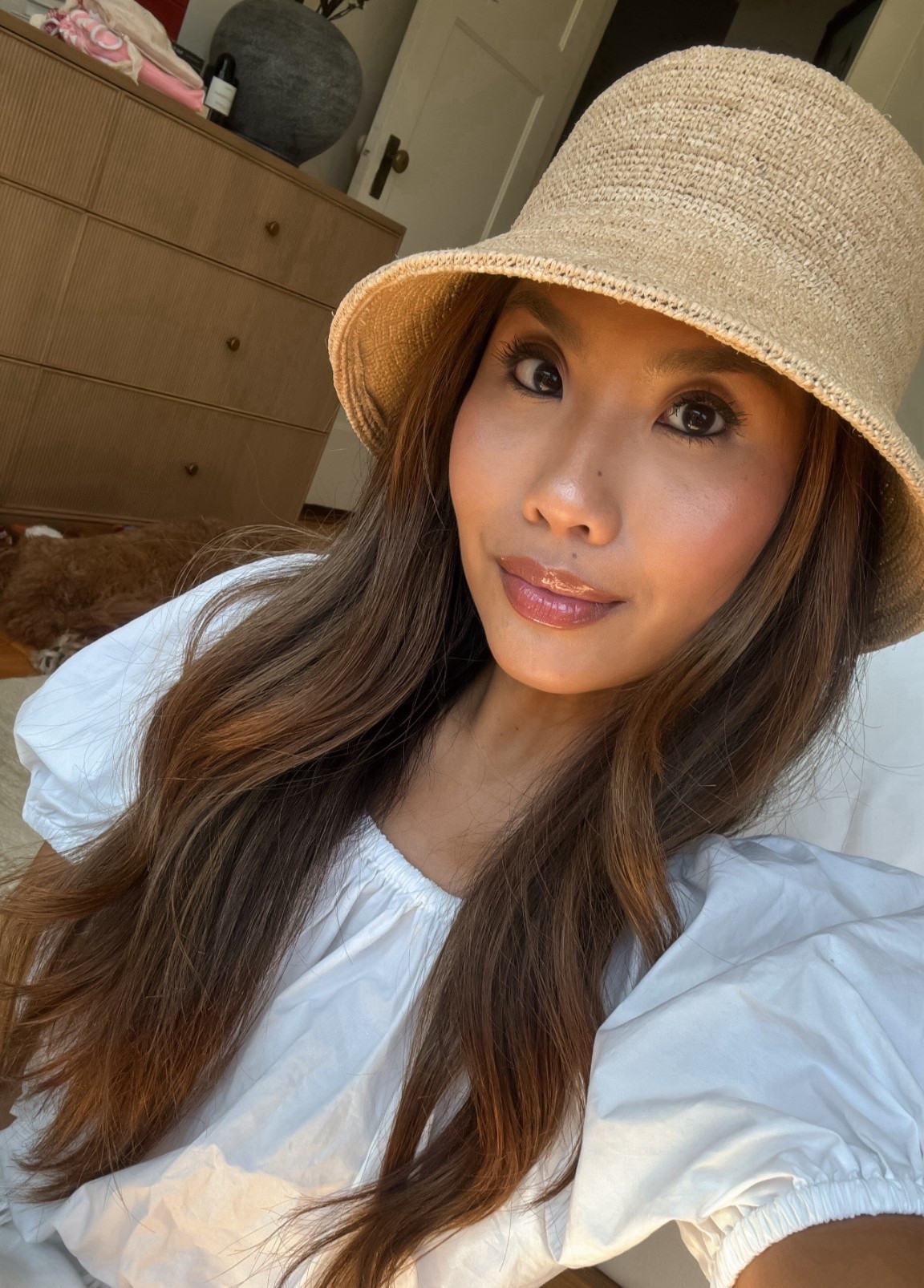 My raffia bucket hat restocked in some sizes!! I followed the sizing chart and got a medium 