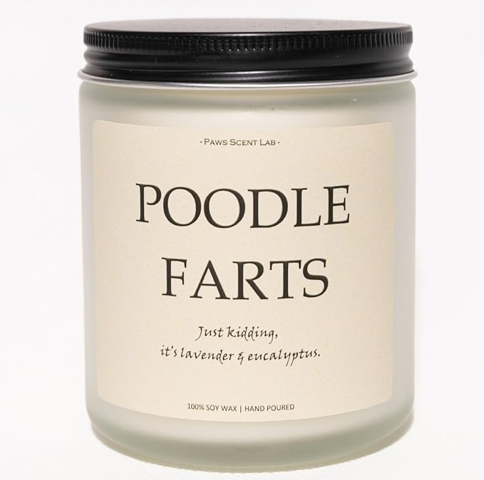 Poodle Gifts for Poodle Lovers, Standard Poodle Gifts, Dog Farts Candle, Dog Mom Gifts for Women ... | Amazon (US)