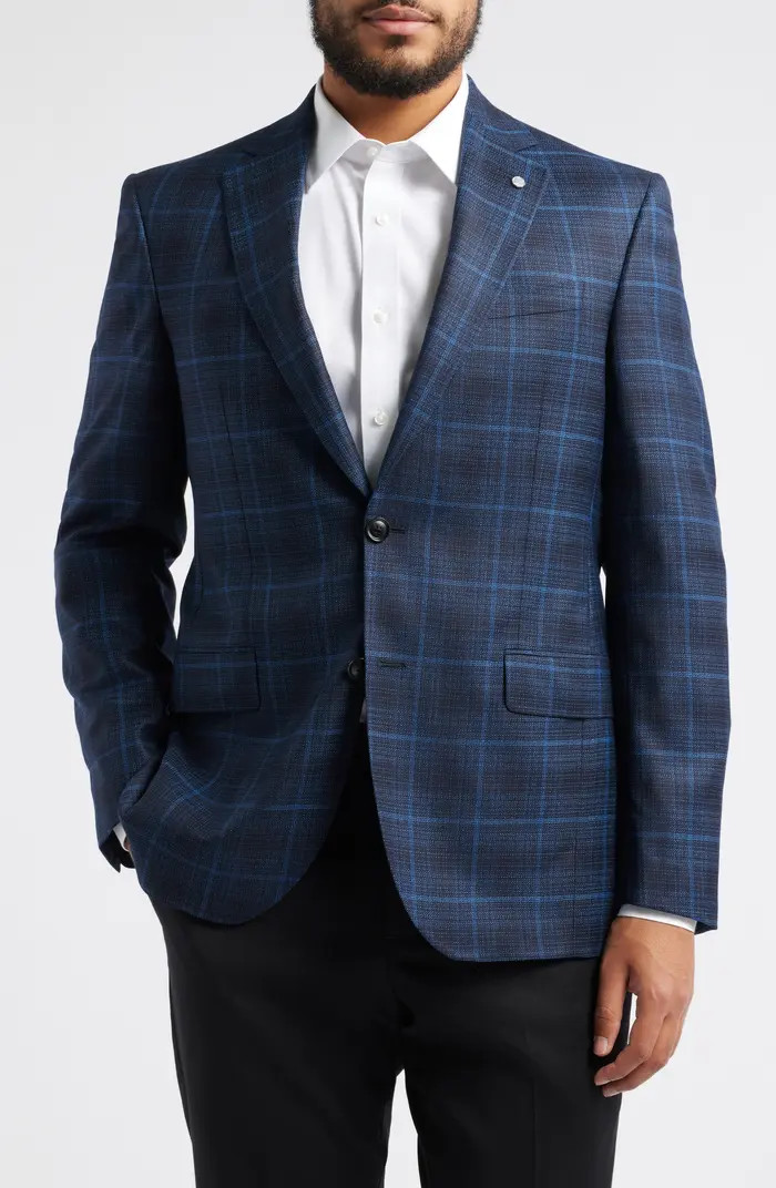 Jay Slim Fit Windowpane Plaid Wool Sport Coat | Nordstrom