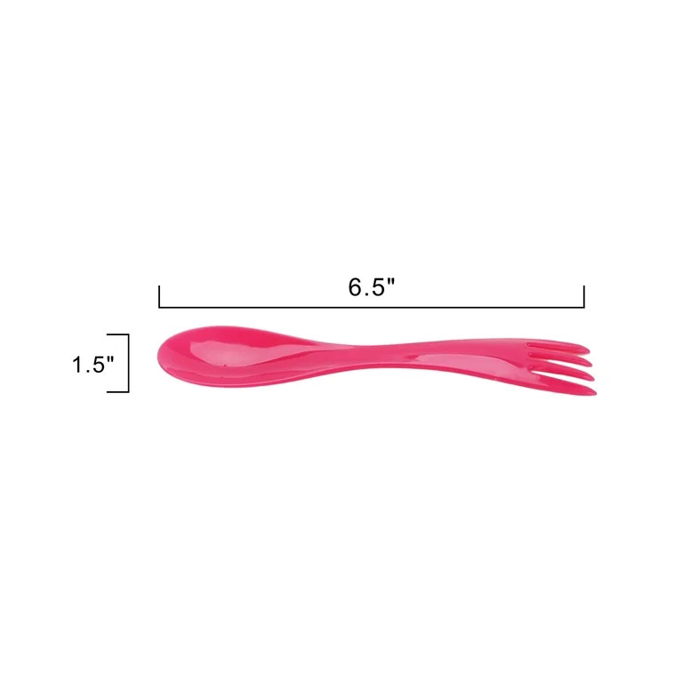 Your Zone 8-Piece Multi-Colored Plastic Spork Set – Spoon and Fork in One | Walmart (US)