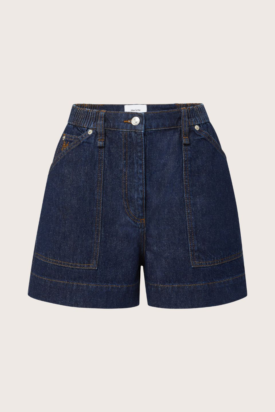 Pollock Short in Dark Wash | Merlette NYC