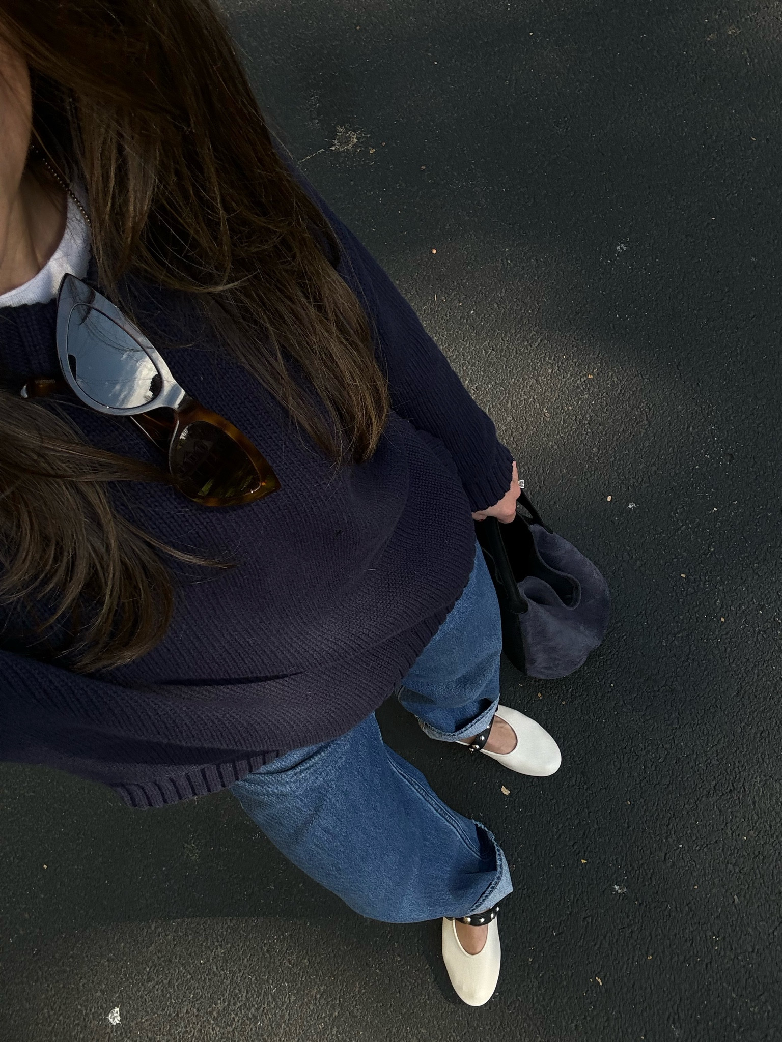 Shoes are Zara. Oversized sweater. Fall outfit. Jeans. Jeans outfit  

#LTKFindsUnder100 #LTKSeasonal #LTKStyleTip