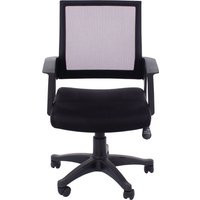 Loft Home Office Home Office Chair, Black Mesh Back With Black Fabric Seat With Black Base | Debenhams UK