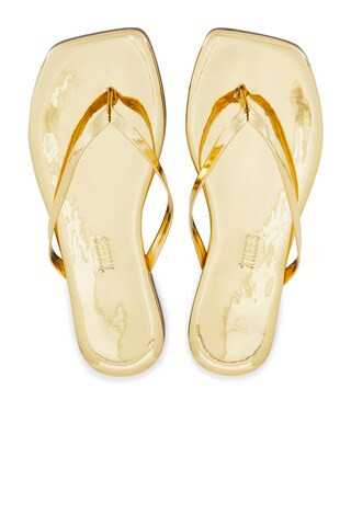 Lily Mirror Flip Flop in Gold | Revolve Clothing (Global)