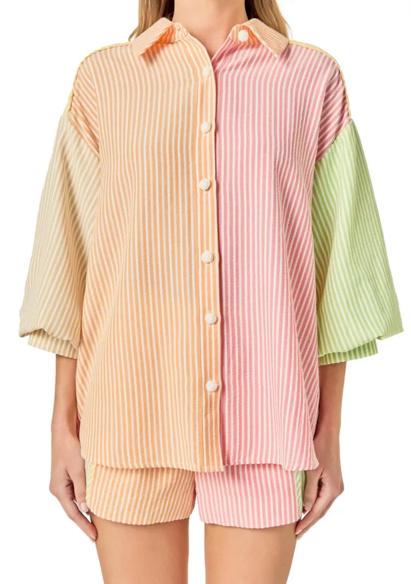 STRIPED COLORBLOCK SHIRT | Belk